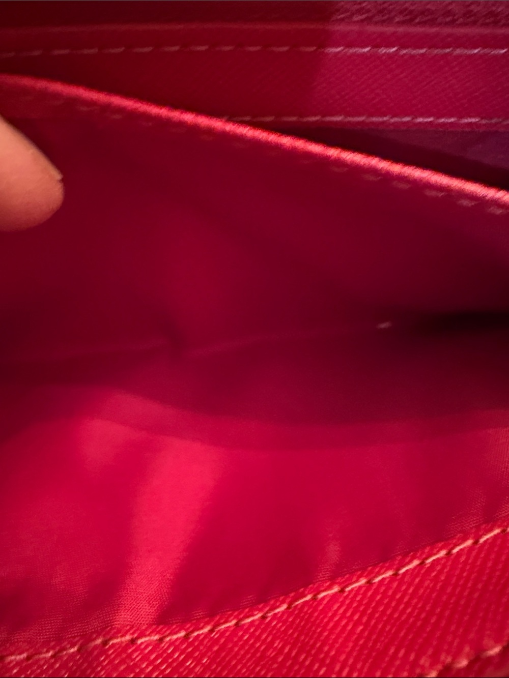 Coach Studded Quilted Double Zip AccordionClutch Wristlet color Berry - Picture 8 of 16
